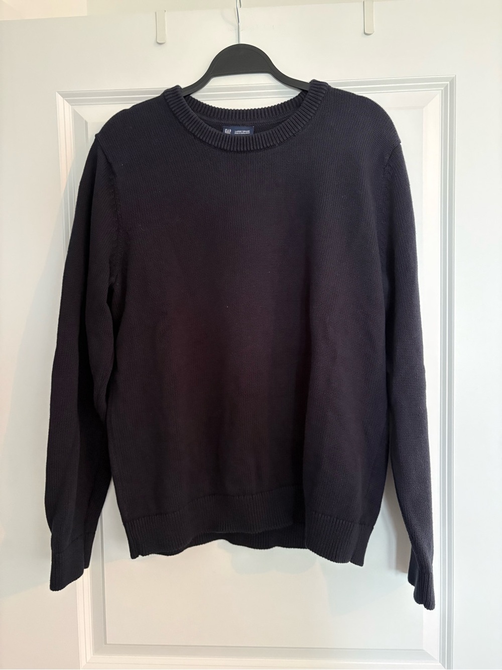 GAP Men's Navy 100% Cotton Crewneck Sweater